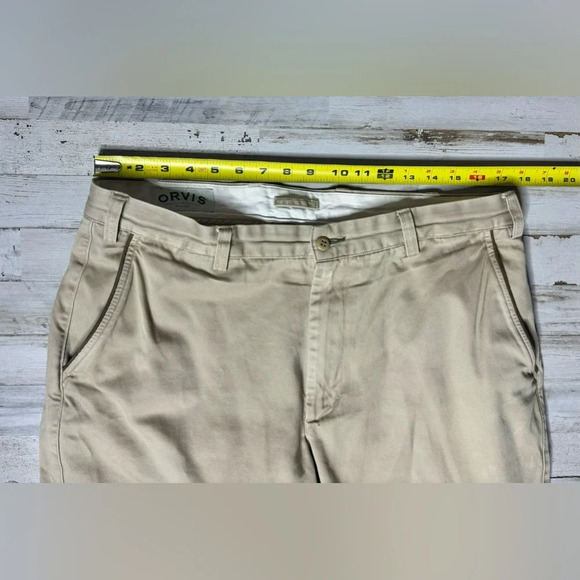 Orvis Pants Men's 36x29 Tan Trim Fit Cotton Dress Comfort - Picture 5 of 11